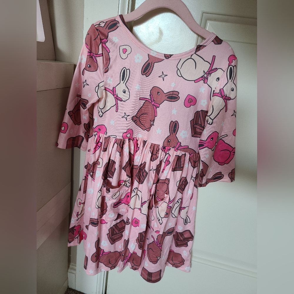 Mila & Rose Chocolate Bunny Twirl Dress